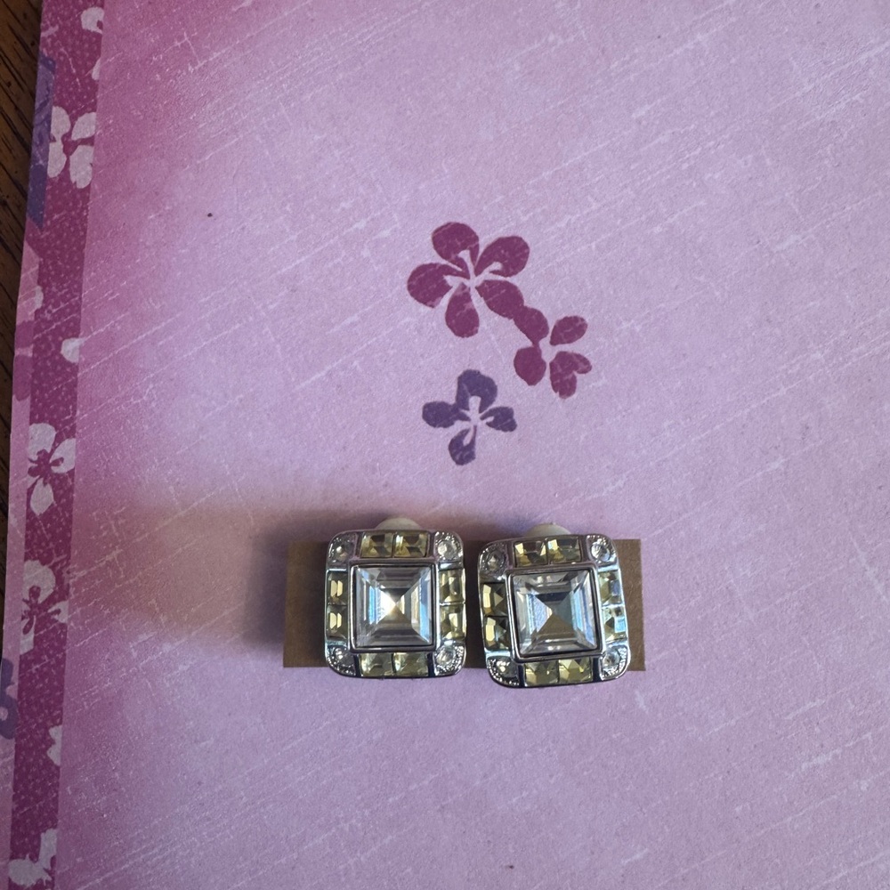 Joan Rivers Silver and Clear Crystal Earrings